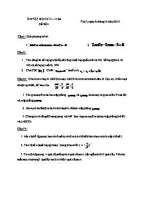 Ôn tập học kì I môn Toán 1 - Đề số 4